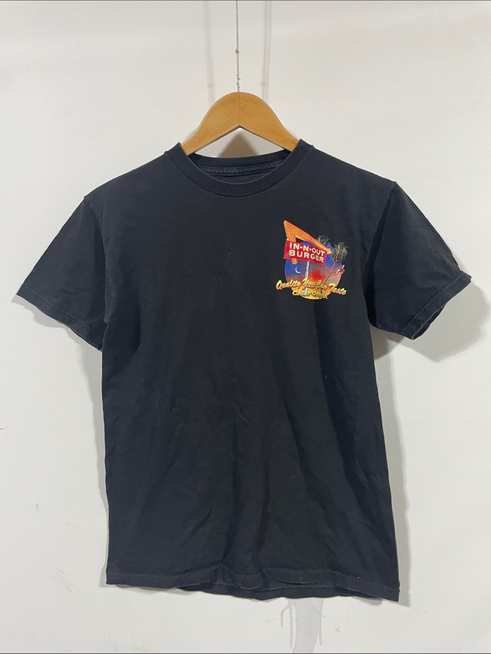 In n out burger Black Short Sleeve Logo Tee
